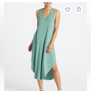 Sea green Reverie Slub Dress